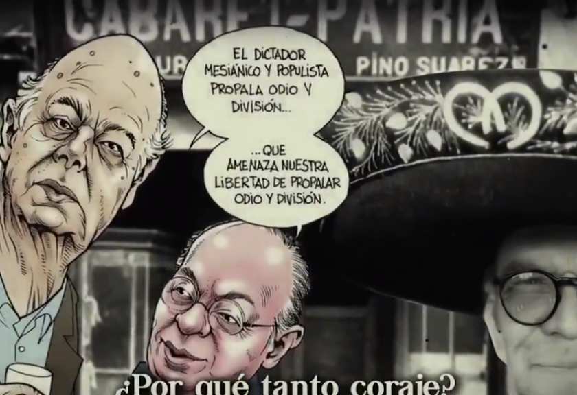 como los neoliberales ven al gobierno actual. Carton Politico. Moneros