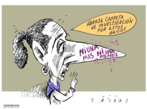 Carton politico sobre las campañas de los grupos "feministas" en Mexico